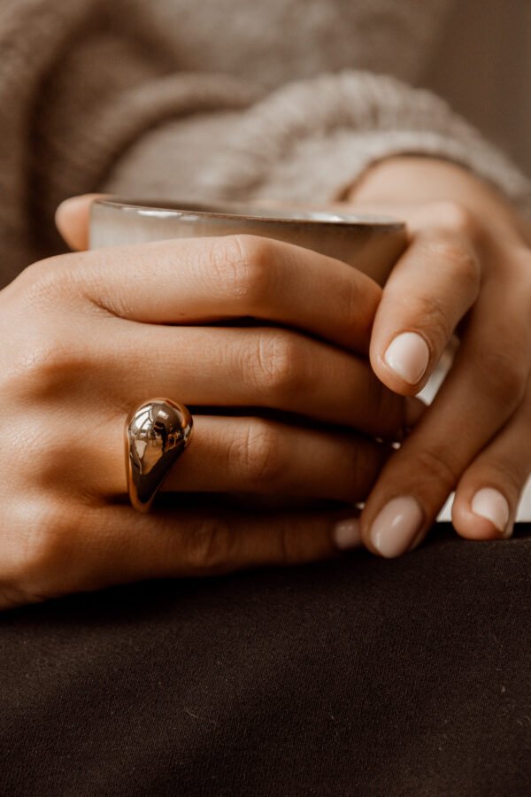 Ring Raindrop Charm Gold