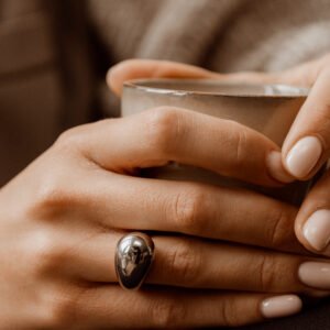 IMG_1787 Ring Raindrop Charm Silver